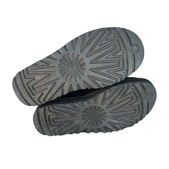 UGG Mini Bailey Bow Glimmer Plush Winter Boots Black Glitter Shimmer Size 5 GUC - Picture 7 of 14